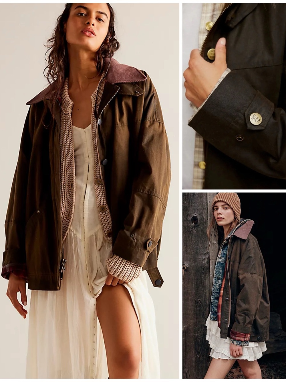 𝓯𝓹 Free People ~ We The Free Cori Waxed Jacket